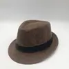 Sombrero de Caballero Transfronterizo Sombrero de Lino Estilo Británico Retro Sombrero Jazz para Joven Sombrero de Paja con Visera Casual Sombrero para Hombre