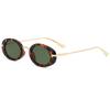 Nuevo Marco Oval Pequeño Retro Ojo de Gato Metal Europeo y Americano Hombres y Mujeres Amazon Ins Gafas de Sol Gafas de Sol 3300