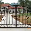 Puerta eléctrica de forja estilo europeo para villa, puerta corrediza de metal para patio y jardín, puerta de forja para paisaje