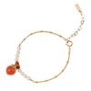 Pulsera de Perlas Naturales de Agua Dulce Estilo Coreano Pulsera de Piedra Natural Perla Melocotón Nicho Regalo para Novia Pulsera Natural