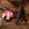 Encendedor de Fuego Tradicional Antiguo Encendedor de Cigarrillos Recargable por USB Retro Antiguo Sándalo Regalo para Novio