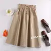 Saia Plus Size para Mulheres, Novo Estilo de Verão, Comprimento Médio, Cintura Alta, Emagrecedora, Versátil, Saia Evasê Solta