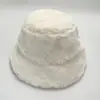 Exportación Transfronteriza Personalizada Amazon Más Vendido Color Sólido Simple Felpa Sombrero de Pescador Cálido Engrosado Sombrero Cubeta Imitación Piel de Conejo