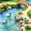 Fofa figura de pato simulado para micro paisagismo, acessórios de decoração de jardim DIY, mini ornamentos