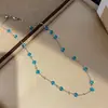 Collar de Cadena para Clavícula con Cuentas de Cristal Dopamina Cielo Estrellado Estilo Dulce Suave Collar de Lujo Ligero Alta Gama para Mujer