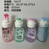 Botella de agua deportiva con pegatina DIY, taza de mano creativa resistente a caídas, tapa de moda, botella de agua sellada, venta al por mayor RS-201934