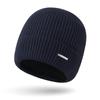 Chapéu Masculino de Inverno para Esqui Fio Cardado Lã Chapéu com Protetores de Orelha Outono e Inverno Versátil Ciclismo À Prova de Vento À Prova de Frio Chapéu de Tricô