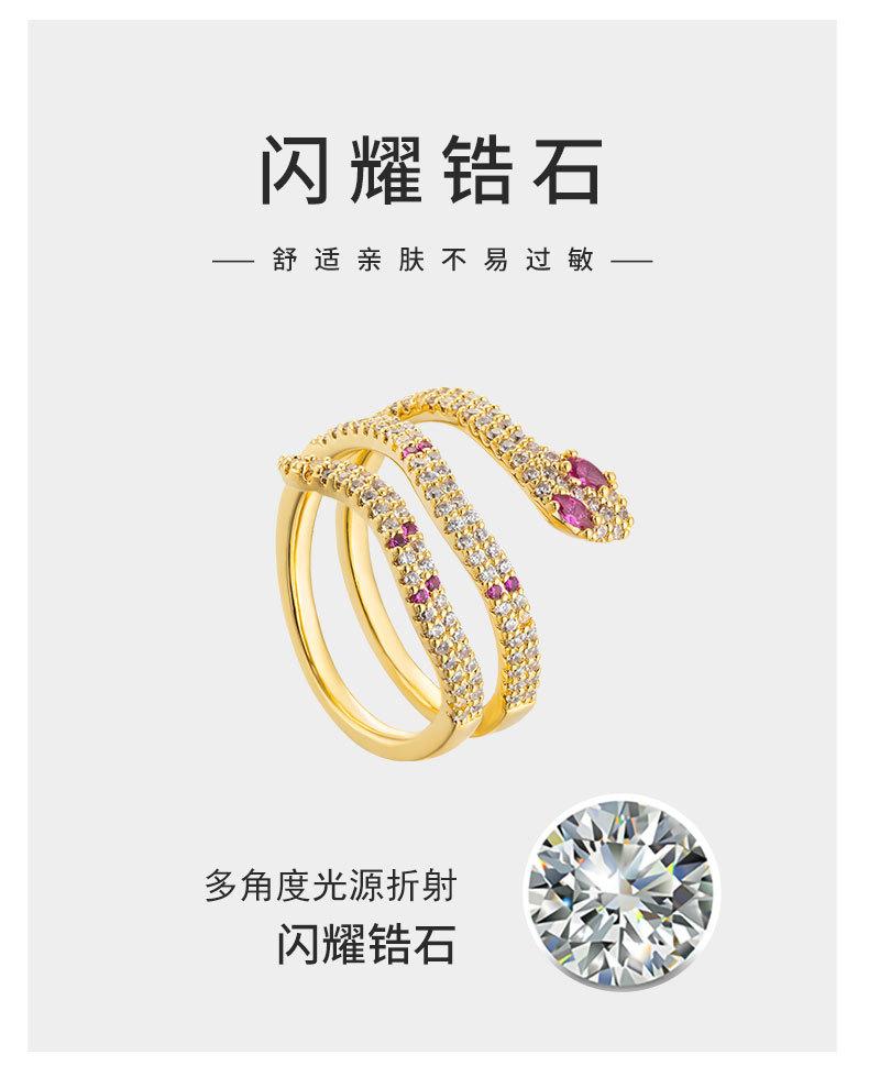 时尚高级感蛇形开口戒指小众设计轻奢个性动物食指戒i