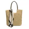 Bolsa de Palha Trançada Casual de Grande Capacidade para Mulheres 2026 Novo Estilo de Verão Bolsa de Praia para Férias na Beira-Mar Bolsa Tote de Ombro
