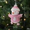 Nuevos Adornos de Plástico Rosa con Colores Pastel, Adornos Navideños de Dibujos Animados, Decoraciones Navideñas 3D Estilo Ins para Ventanas