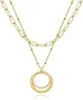 Amazon Transfronterizo Collar de Doble Capa Corazón de Luna Nueva Cadena de Mariposa para Clavícula Estilo Hong Kong Pequeño Fresco Versátil Simple para Mujer