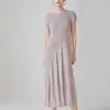 Saia Miyake com Pontos Irregulares Textura Roupas Plissadas de Alto Padrão Nanyou Elegante Vestido Feminino de Alto Padrão
