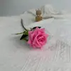 Rosa Individual Rosa de Terciopelo Flor Artificial Arreglo de Escena Ramo de Boda Cascada Ramo de Mano Flor Artificial Hecha a Mano