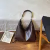 Bolsa de Ombro Fashion de Alta Capacidade para Mulheres 2026 Outono Lançamento Novo Cor Sólida Casual Simples Bolsa Tote