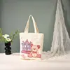 Em Estoque Bolsa de Lona Sacolas para Lembrancinhas de Festa de Aniversário Dia das Crianças Estilo Ins Sensação de Alto Padrão Bolsa de Lona para Aula de Treinamento Personalizável DIY