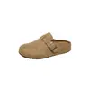 Sapatos Birkenstock femininos de sola grossa para pessoas baixinhas, novos modelos slip-on preguiçosos Birkenstock para primavera/outono de 2026, tamancos fechados para uso externo