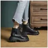 Botas Martin de Sola Grossa da Moda Femininas 2026 Nova Coleção Outono/Inverno Versátil Estilo Britânico Combinam com Saias Venda Quente Estilo de Rua Botas de Motociclista