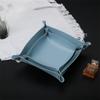 Caja de almacenamiento de cuero europea al por mayor cosméticos bandeja de cuero simple para escritorio caja de almacenamiento de llaves para porche transfronterizo
