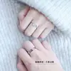 Anillo de pareja de princesa caballero, un par de anillos de plata esterlina, regalo Qixi, diseño de nicho, personalidad de moda simple y original