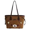 Mochila de Oso de Dibujos Animados Versión Coreana 2026 para Mujer, Diseño Elegante, Gran Capacidad, Bolso de Mano, Bolso de Hombro, Bolso Tote Versátil Casual