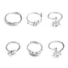 Anillo Giratorio de Plata Tailandesa para la Ansiedad Anillo para el Dedo Índice Multi-Círculo Cuentas de Transferencia Auspicioso Transferencia Moda Coreana Regalo para Novia