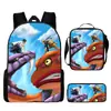 Set de Mochila Escolar de Tres Piezas de Naruto Transfronterizo para Estudiantes de Primaria y Secundaria, Mochila Infantil, Bolso de Hombro