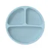Prato de Alimentação de Silicone Anti-queda para Bebês, Prato de Jantar de Silicone Dividido Tudo-em-um para Crianças, Prato Especial para Suplemento Alimentar para Bebês e Crianças Pequenas