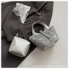 Bolso de Mano Brillante de Diamantes de Gama Alta, Bolso Cubo Cesta de Verduras, Nueva Moda Tendencia, Bolso Cruzado de Hombro de Gama Alta para Viajes Diarios