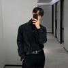 Camisa de pana retro de manga larga estilo japonés para hombre, camisa de moda estilo coreano, chaqueta holgada combinable para primavera y otoño.