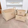 Cesta de Feltro para Armazenamento Transfronteiriça Nova e Moderna com Estampa de Urso, Organizador de Mesa de Grande Capacidade para Itens Diversos e Cosméticos, Caixa de Armazenamento Estilo Ins