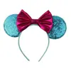 2025 Nueva Diadema AliExpress Día de San Valentín Diadema de Lentejuelas con Lazo Diadema de Mickey para Mujer Accesorios para la Cabeza