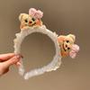 Diadema Especial para Lavar la Cara, Diadema Divertida de Otoño e Invierno con Diseño de Oso Lindo, Cinta para el Pelo, Horquilla, Accesorios para el Pelo, Tocado de Felpa
