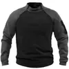 Comércio Exterior Transfronteiriço Masculino Gola Alta Zíper Manga Longa Tática Moletom Pulôver Lã Polar Jaqueta Quente