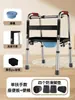 Acero Inoxidable Curva Simple Doble Curva Andador Ajustable Móvil Andador para Ancianos Multifuncional Barra Horizontal Barras Paralelas Andador