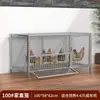 Gaiola de Frango Doméstica Externa Extra Grande Anti-Rato Doninha Malha Densa à Prova de Chuva Gaiola de Frango Rural Limpeza Automática de Fezes Gaiola de Criação