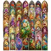 Adesivos de Janela Florais Retrô para Pets Modelo Novo Transfronteiriço 50 Peças Materiais Criativos Sonhadores para Decoração DIY Adesivos Transparentes à Prova d'Água