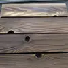 Piso de Madeira Carbonizada para Varanda e Pátio, Plano de Quatro Peças Montagem Livre, Madeira de Pinus Anticorrosiva