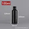 Botella Tapa Flip-Top Negra 20-200ml PET Tapa Mariposa Plástico Loción Líquida Apriete Botella Cosmética Botella Vacía