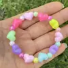 Pulsera Linda para Niños Cuentas Acrílicas de Colores Letra de Niñas Caricatura Perlas de Plástico Pulsera de Cuentas de Colores