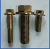 Parafuso sextavado com flange de aço carbono 40cr classe 10.9 semi-roscado m6 m8 conector de fixação de alta resistência