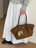 Bolsa de Axila Francesa de Grande Capacidade Outono Inverno 2026 Nova Bolsa Tote Retrô Americana para Deslocamento Casual Bolsa de Ombro Único de Mão