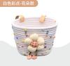 Cesta Grande para Bicicleta, Cesta para Muñeca de Cochecito, Cesta Delantera Tejida con Cuerda para Bicicleta Infantil, Decoración para Patinete