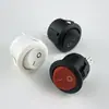 Interruptor redondo KCD1 tipo barco, con una apertura circular de 20 mm, un interruptor basculante de dos polos y dos posiciones, adecuado para interruptores de encendido de electrodomésticos pequeños