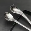 Cuchara y Tenedor Curvos de Acero Inoxidable con Dientes Cuchillo de Cuchara Integrado y Tenedor Cuchara para Alimentar Bebés en Casa Cuchara y Tenedor Curvos de Codo para Entrenamiento de Niños