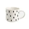Taza de Agua de Cerámica Estilo Ins de Aspecto Elevado Taza Apilable para Café Taza para Leche Taza para el Hogar de Gran Capacidad Pintada a Mano