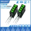 2*3 * 4MM portalámparas de cuatro agujeros color cabello color LED en línea lámpara indicadora cuenta de lámpara izquierda negativa derecha positiva diodo emisor de luz monocromático