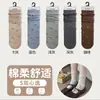 Nuevos calcetines de otoño e invierno florales con lazo, sin costuras, a media pantorrilla, calcetines de algodón dulces para mujer, calcetines de encaje, calcetines retorcidos apilados