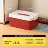 Caja de Almacenamiento Roja de Juguetes para Niños de Año Nuevo con Tapa, Bloques de Construcción, Piezas Magnéticas, Caja Clasificadora, Caja de Almacenamiento Transparente de Gran Capacidad