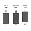 Lector de tarjetas USB multifunción Type-C seis en uno para computadora, teléfono móvil, lector de tarjetas OTG tf/SD, suministro transfronterizo