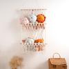 Cuerda de Algodón Tejida a Mano Nórdica Almacenamiento Libro Muñeca Habitación Infantil Adornos Colgantes Adornos de Almacenamiento Decoración Colgante para Alojamiento